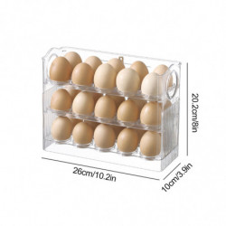 30 œufs Grande capacité Économiseur d’espace Réfrigérateur Organisateur Créatif Durable Facile à Nettoyer Boîte de [...]