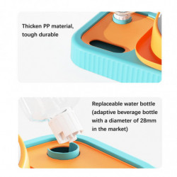 Mangeoires Animal Bol à boire automatique pp acier inoxydable 550g 15 couleurs multiples 32 x 20 x 13cm pour chien [...]