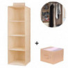 3 Shelves Hanging Closet Organizer With 1 Underwear/socks Drawer Divider Space Saver Foldable Cloth Storage Hanging Bag