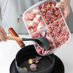 Kitchen Food Storage With Lid Frozen Meat Spice Ginger Garlic Box Large Capacity