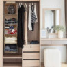 3 Shelves Hanging Closet Organizer With 1 Underwear/socks Drawer Divider Space Saver Foldable Cloth Storage Hanging Bag
