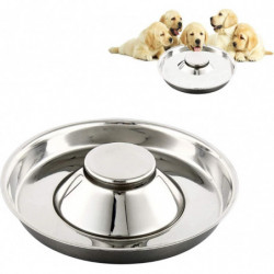 Stainless Steel Metal Dog Bowls,Puppy Weaning Bowl Food Bowl at The Same Time (26cm/10.2in)