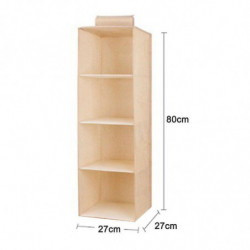 3 Shelves Hanging Closet Organizer With 1 Underwear/socks Drawer Divider Space Saver Foldable Cloth Storage Hanging Bag