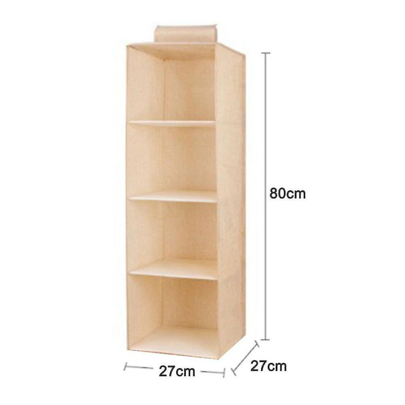 3 Shelves Hanging Closet Organizer With 1 Underwear/socks Drawer Divider Space Saver Foldable Cloth Storage Hanging Bag