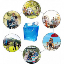 Pack of 4, 10 L Folding Canister, Foldable Water Container, BPA-Free, Portable Drinking Water Canister Pack of 4, 10 L Folding Canister, Foldable Water Container, BPA-Free, Portable Drinking Water Canister