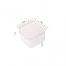 Transparent sealed plastic refrigerator crisper with handle kitchen cereal storage box (blue)