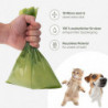 8 Rolls Biodegradable Pet Waste Bags, 15 Pieces Per Roll, Outdoor Litter Bags, Green