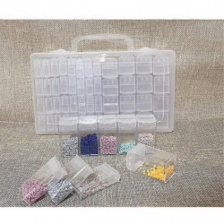 48 Slots Seed Storage Organizer In 2 Sizes With Label Stickers, Durable Portable Seed Container Box