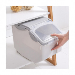 15kg Rice Storage Box Dispenser Cereals Storage Jar Pet Food Container Insect-proof Moisture-proof Storage