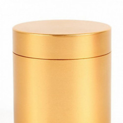 Small Metal Storage Box Coffee Tea Cans With Airtight Lids Gold