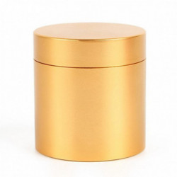 Small Metal Storage Box Coffee Tea Cans With Airtight Lids Gold