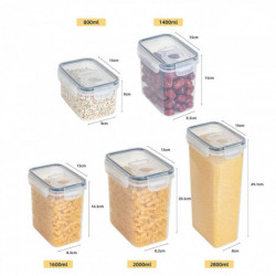 Clear Plastic Storage Jars,Vacuum Proof Fresh Storage Airtight Jars,Rice Storage Barrel,Kitchen Airtight Jars with [...]