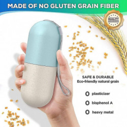 Large Compartment Grain Fiber Moisture Proof Cute Weekly Pill Organizer, BPA Free