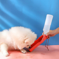Distributeur portable Voyage bouteille d’eau Bol pour chien chat petits animaux