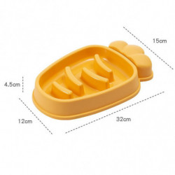 Carrot Pet Slow Food Bowl Slow Food Bowl Feeder Anti-choke