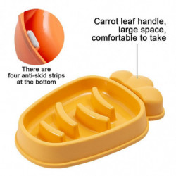 Carrot Pet Slow Food Bowl Slow Food Bowl Feeder Anti-choke