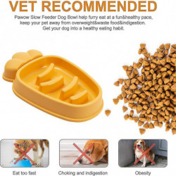 Carrot Pet Slow Food Bowl Slow Food Bowl Feeder Anti-choke