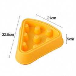 Pet Bowl Plastic Cartoon Pizza Type Slow Food Bowl