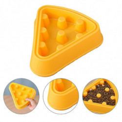 Pet Bowl Plastic Cartoon Pizza Type Slow Food Bowl