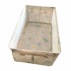 Daisies Pattern Pants Storage Box Large Capacity Stackable Storage Case for Bedroom