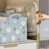 Daisies Pattern Pants Storage Box Large Capacity Stackable Storage Case for Bedroom Daisies Pattern Pants Storage Box Large Capacity Stackable Storage Case for Bedroom