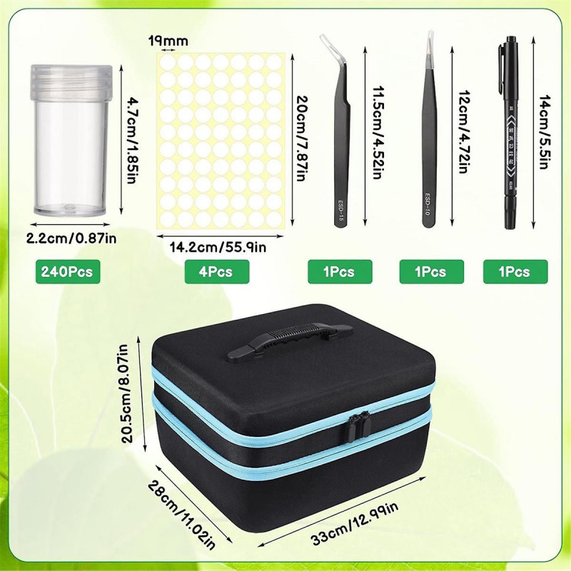 Boîte de stockage de graines, boîte de stockage de graines robuste pour jardins de fleurs et de légumes [...]