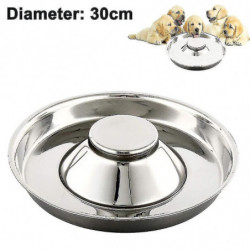 Stainless Steel Dog Bowl Hammered Puppy Litter Food Feeding Weaning