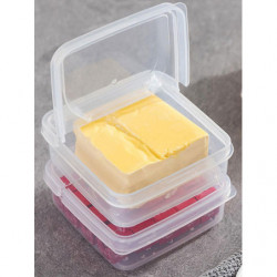2pcs Reusable With Lid Stackable Fresh Keeping Pp Food Storage