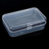2pc Clear Plastic With Lid Small Storage Box Collection Container