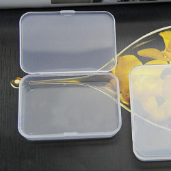 2pc Clear Plastic With Lid Small Storage Box Collection Container 2pc Clear Plastic With Lid Small Storage Box Collection Container