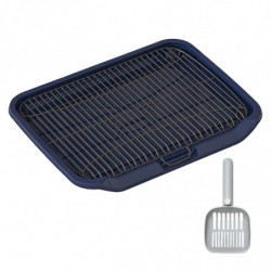 Pet Dog Toilet Outdoor Pet Accessories Cleaning Tool Portable Trainer Corner Dark Blue