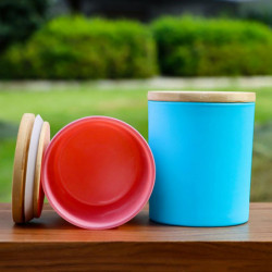 Glass Storage For Tank With Wood Lid Food Sealed Container Grain Airtight Stash Glass Storage For Tank With Wood Lid Food Sealed Container Grain Airtight Stash