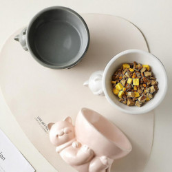 Pet Bowl Dog Bowl High Foot Oblique Mouth Protection Spine Creative Cartoon Haute Qualité Pet Bowl Dog Bowl High Foot Oblique Mouth Protection Spine Creative Cartoon Haute Qualité