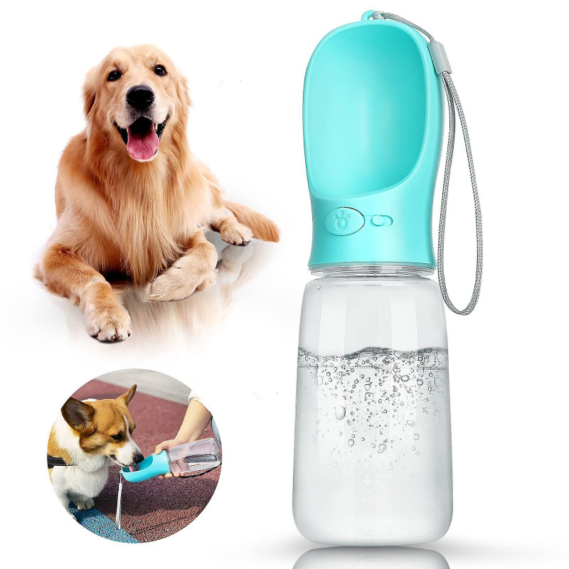 Dog Water Bottle, Leak Proof Portable Puppy Water Dispenser, 550ml Antibacterial Water Feeder For Pets