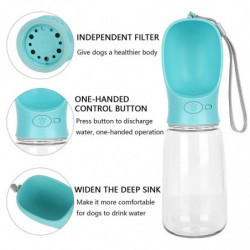 Dog Water Bottle, Leak Proof Portable Puppy Water Dispenser, 550ml Antibacterial Water Feeder For Pets Dog Water Bottle, Leak Proof Portable Puppy Water Dispenser, 550ml Antibacterial Water Feeder For Pets