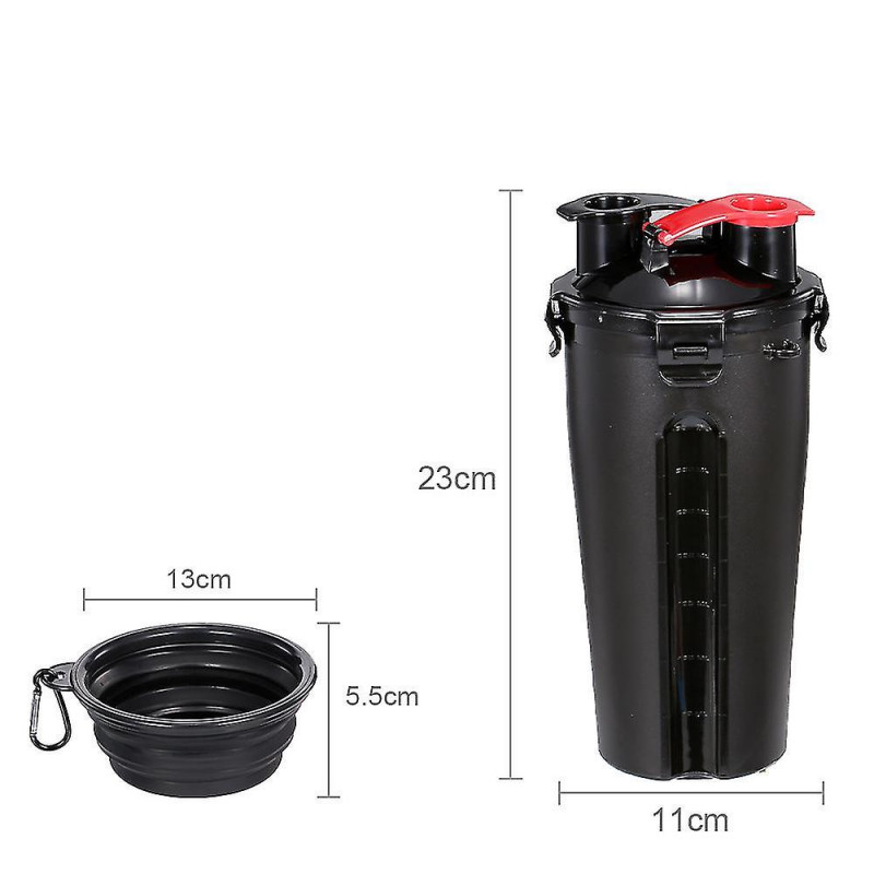 Pet Dogs Water Dispenser And Food Container Travel Water Bottle 2 In 1
