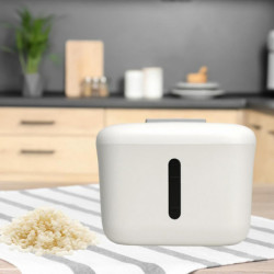 Pp Rice Storage Bucket Food Grain Seal Sliding Lid Organizer Utensils White Pp Rice Storage Bucket Food Grain Seal Sliding Lid Organizer Utensils White