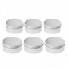 6 Pieces Aluminium Lip Balm Empty Pot Jar Tin Container Box With Screw Lid