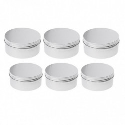 6 Pieces Aluminium Lip Balm Empty Pot Jar Tin Container Box With Screw Lid 6 Pieces Aluminium Lip Balm Empty Pot Jar Tin Container Box With Screw Lid