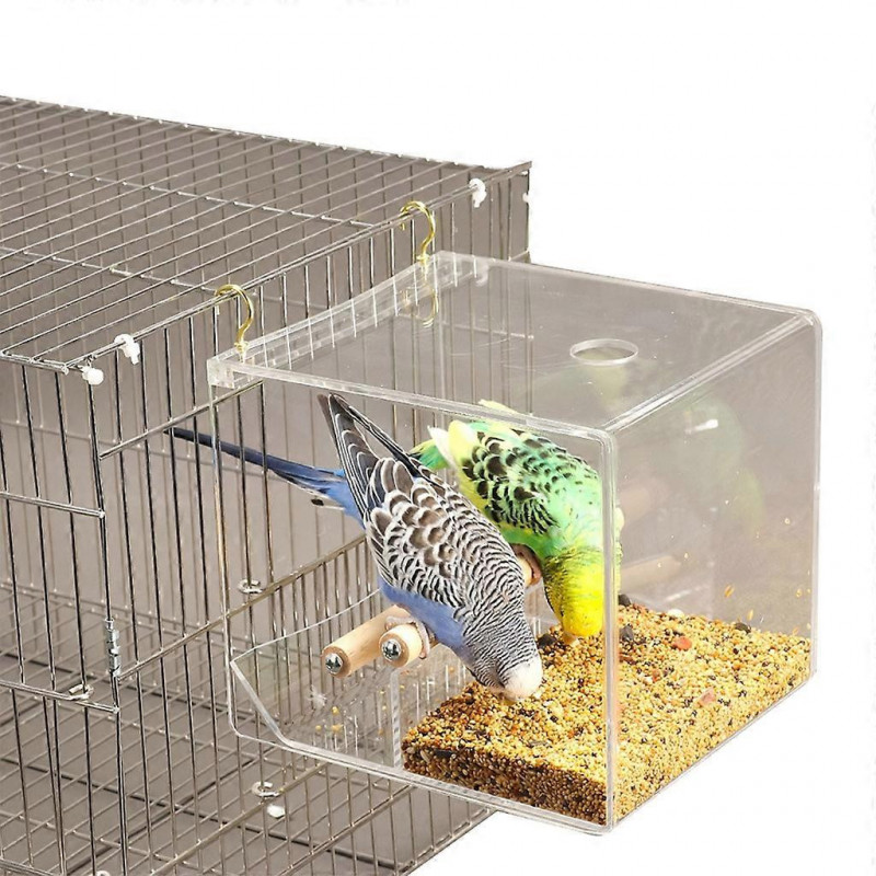 Parrots Feeder Anti-spill Food Container Conures Feeding House Food Dispenser