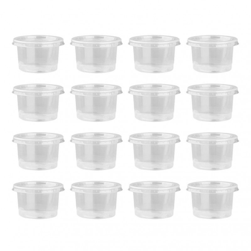 50pcs Simple Plastic Pudding Bowls Jam Cups Pudding Containers Home Supplies