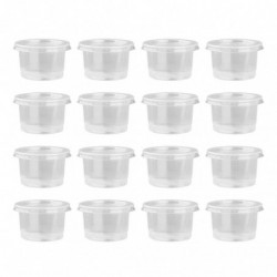 50pcs Simple Plastic Pudding Bowls Jam Cups Pudding Containers Home Supplies