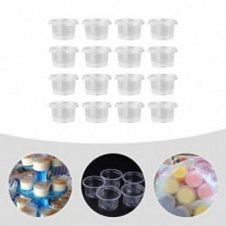 50pcs Simple Plastic Pudding Bowls Jam Cups Pudding Containers Home Supplies 50pcs Simple Plastic Pudding Bowls Jam Cups Pudding Containers Home Supplies