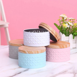 Storage Tin Box Easy Opening Multi-color Round Shaped Candy Cookie Storage Tin Box for Scented Candl YGWL
