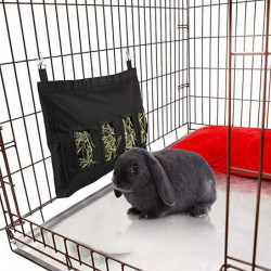 Open Design Feeder Storage Bag Hanging Feeder Guinea Pig Hay Feeding(1pcs,black Open Design Feeder Storage Bag Hanging Feeder Guinea Pig Hay Feeding(1pcs,black