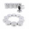 15pcs Boîtes de conserve en aluminium vides avec couvercles à vis Boîte Récipient Crème Pot Top Rond, 5x80ml, 10x50ml