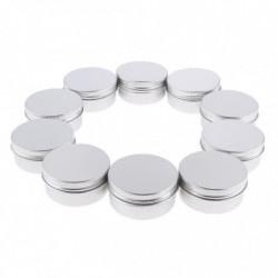 15pcs Boîtes de conserve en aluminium vides avec couvercles à vis Boîte Récipient Crème Pot Top Rond, 5x80ml, 10x50ml 15pcs Boîtes de conserve en aluminium vides avec couvercles à vis Boîte Récipient Crème Pot Top Rond, 5x80ml, 10x50ml