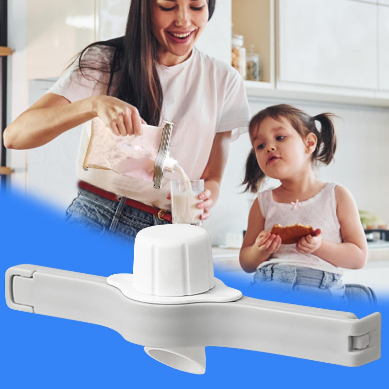 Sealing Clip Seal With Discharge Nozzle Food Snacks Proof Fresh-keeping Household Milk Powder Discharge Artifact