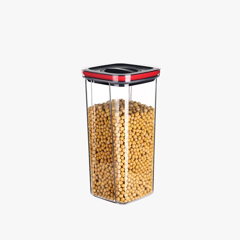 Miscellaneous Grains Barley Noodle Storage Jar Nut Candy Dry Storage Jar Square Transparent Buckle Dry Storage Jar