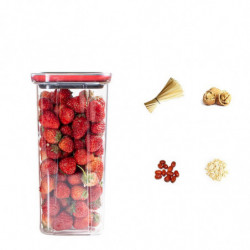 Miscellaneous Grains Barley Noodle Storage Jar Nut Candy Dry Storage Jar Square Transparent Buckle Dry Storage Jar Miscellaneous Grains Barley Noodle Storage Jar Nut Candy Dry Storage Jar Square Transparent Buckle Dry Storage Jar
